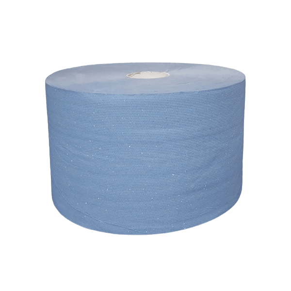 Industrie uierpapier zwaar 22cm x 380m 2 laags blauw