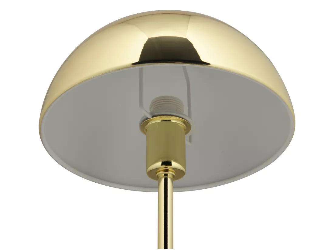 Lampe à poser champignon vintage effet laiton - D. 20 x H. 30 cm - Doré - ONTARIO