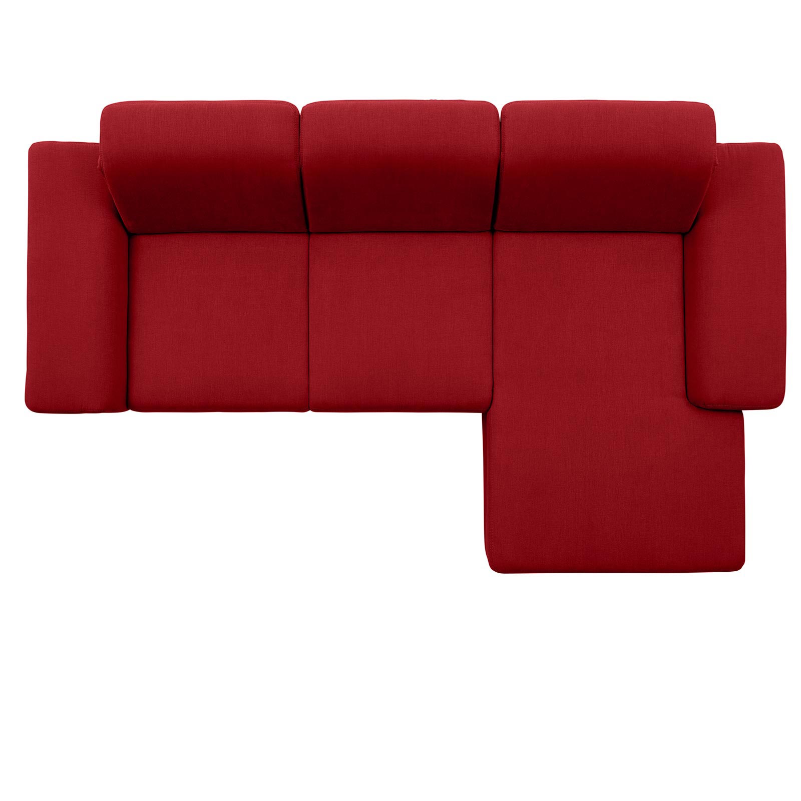 polsterpower Boxspringsofa - Miro bordeaux - Basismodell - Recamiere rechts