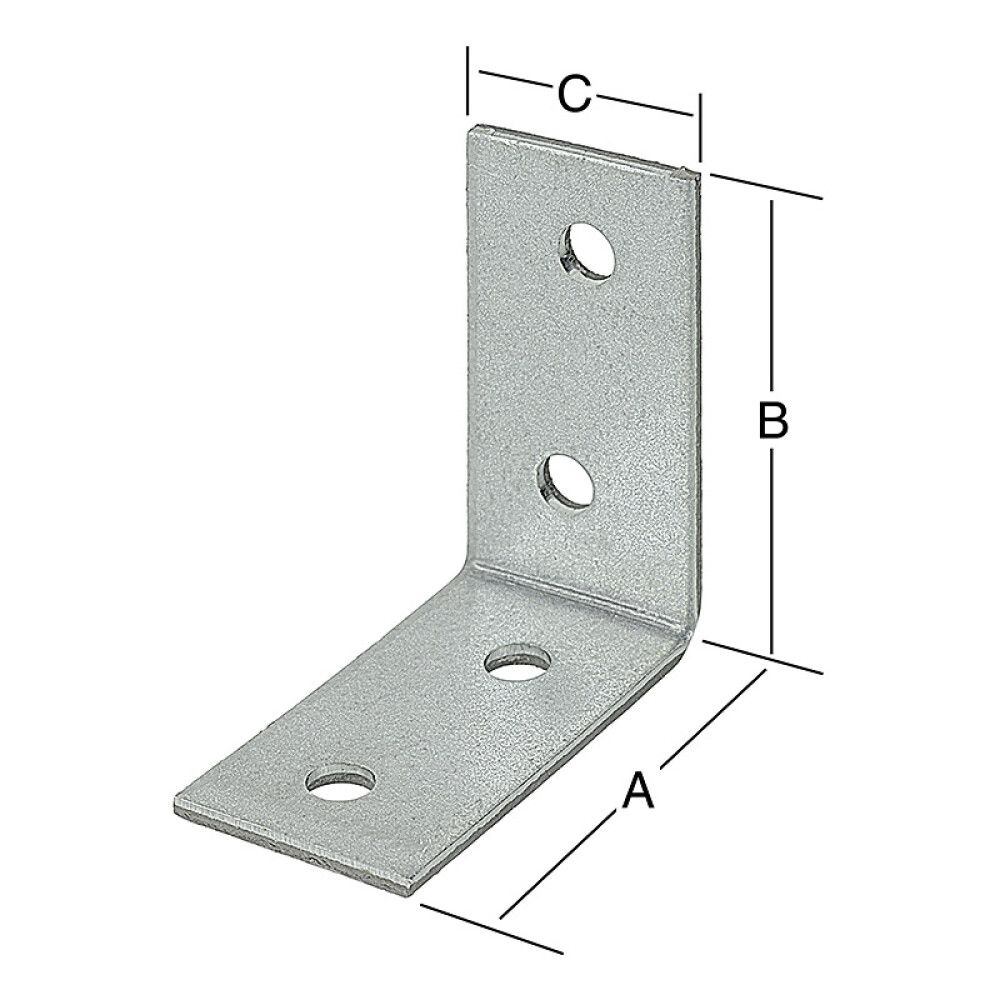 VINKEL VORMANN STÅL GALVANISERT 40X40X20MM