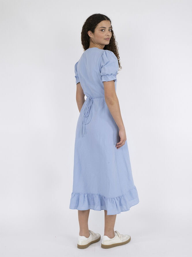 Neo Noir Marietta Linen Dress Light blue