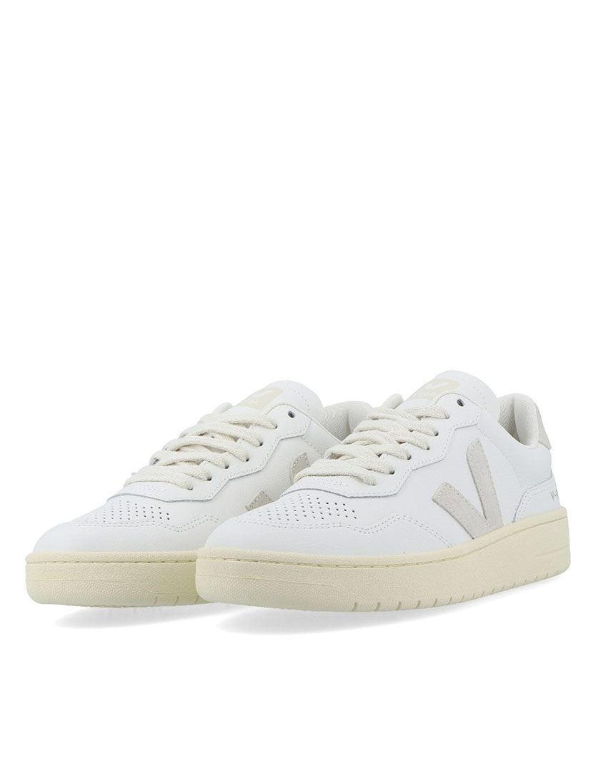 V-90 Extra White-Grey Leather Sneakers