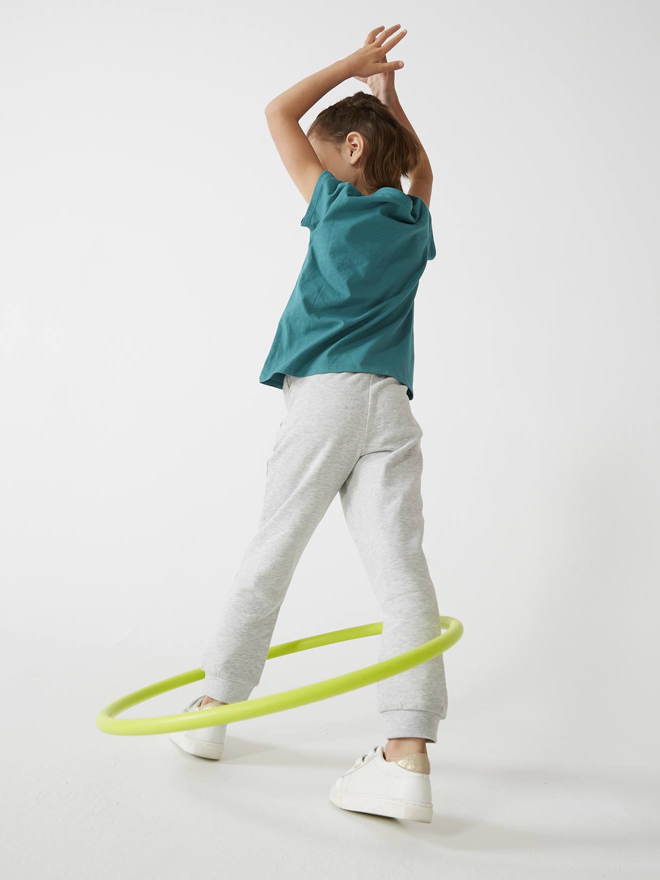 Camiseta com mensagem, para menina, verde pinho