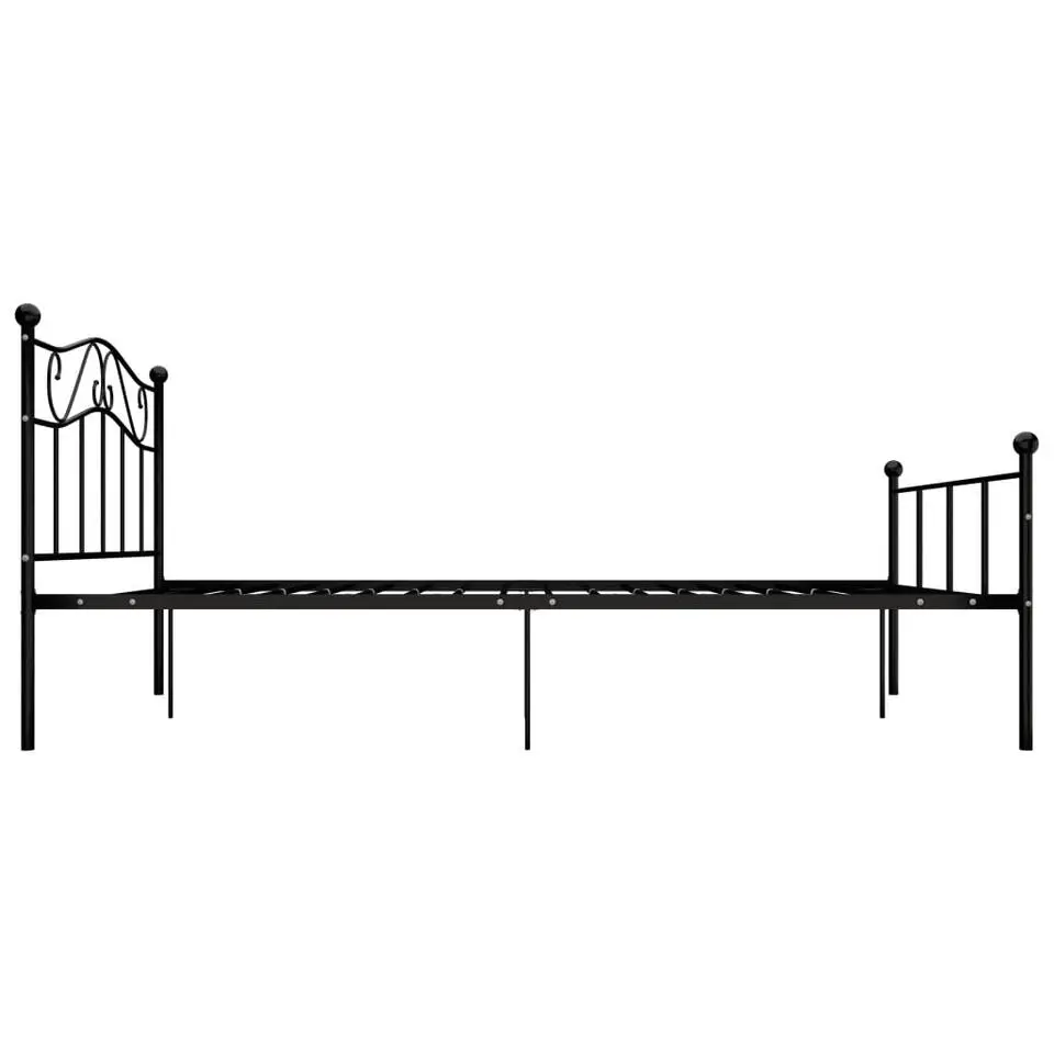 vidaXL - Bed frame met hoofdeinde - Zwart - Metaal - 120x200 cm