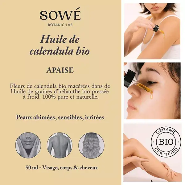 Óleo de Calêndula Orgânico Sowé 50ml