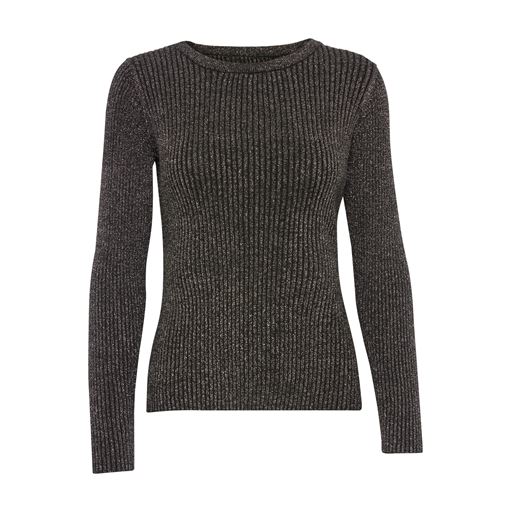 Ichi Cosimo Strikbluse, Black, XL