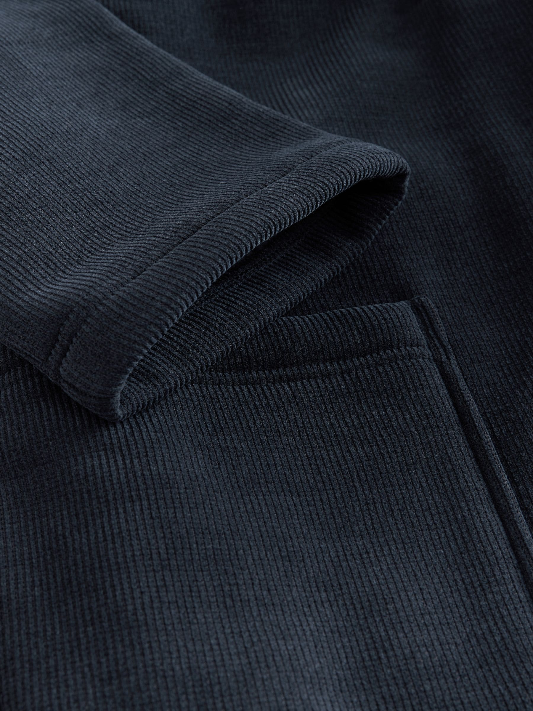 Donkerblauw - Corded Textured Dressing Gown