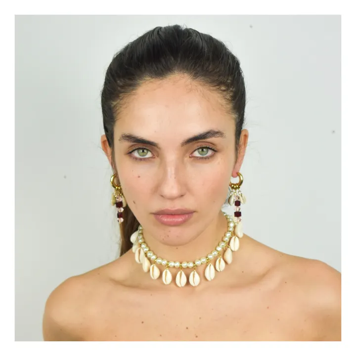 The Shell Dealer Collier Coquillages Poppers | Blanc
