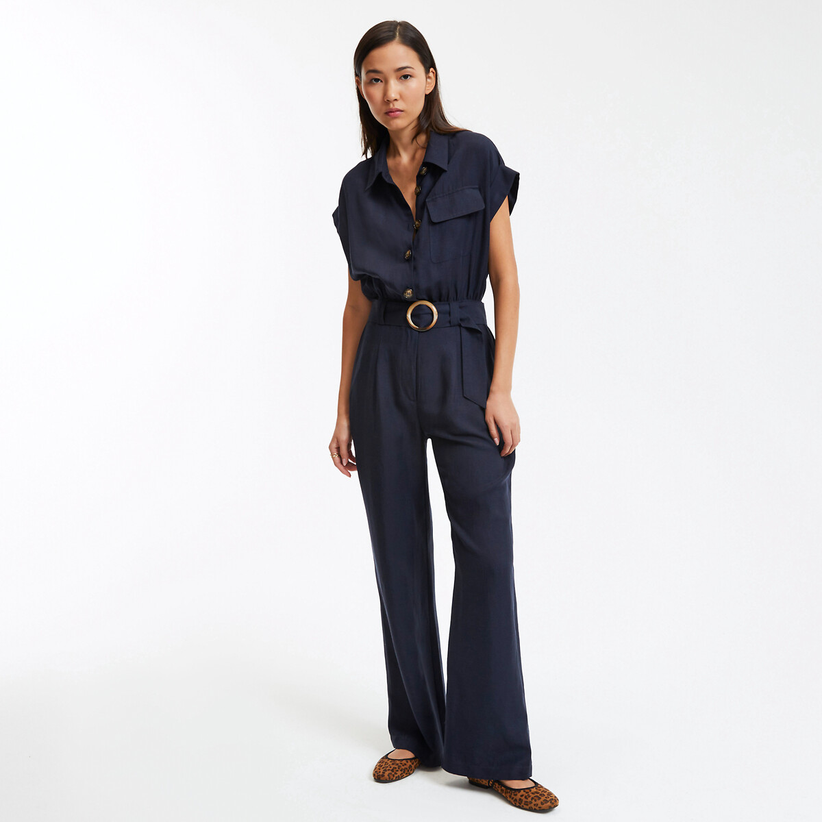 LA REDOUTE COLLECTIONS<br>Macacão em liocel/linho, assinatura ENEA