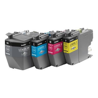 Brother LC422XL - pack de 4 - noir, jaune, cyan, magenta - cartouche d'encre originale