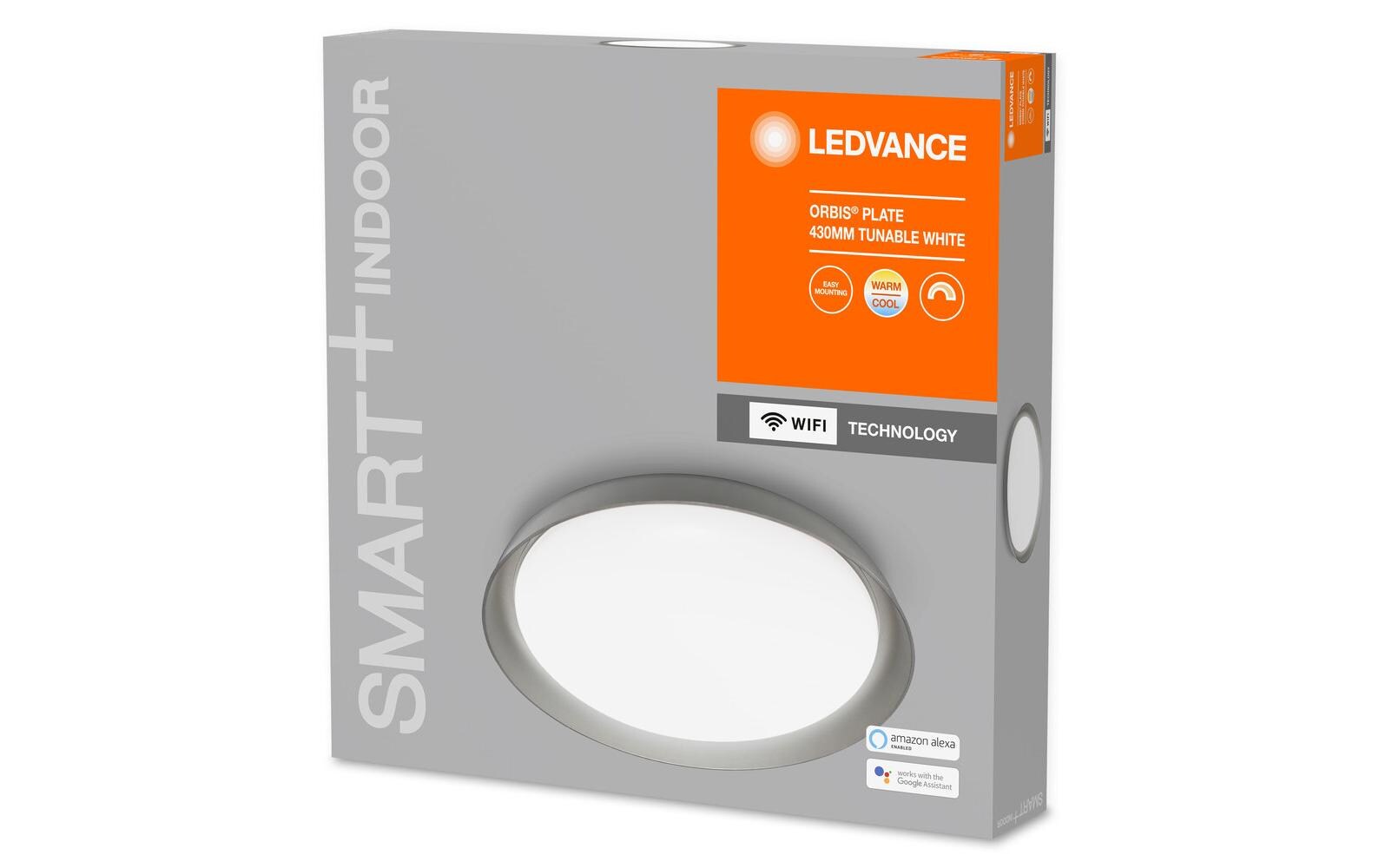 Deckenleuchte SMART+ Orbis Plate, 24 W, Ø 43 cm, BeigeDeckenlampe mit WiFi-Technologie