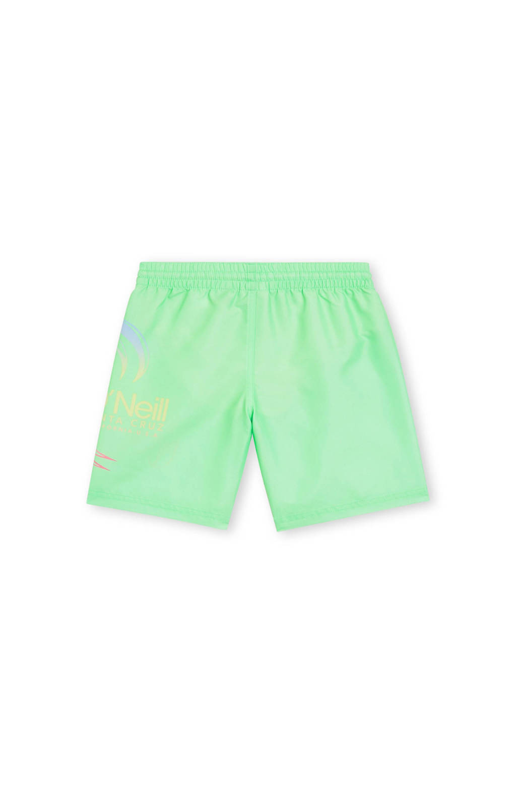 zwemshort met printopdruk neon groen