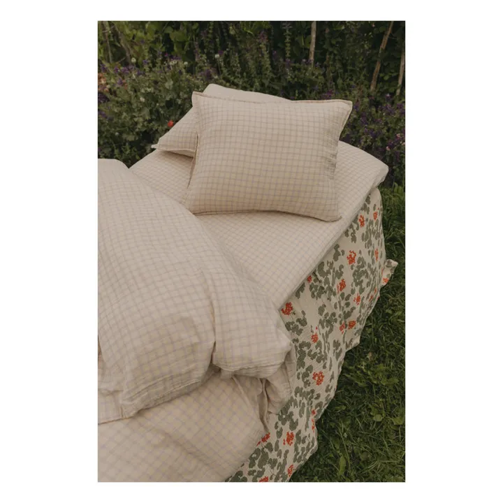 garbo&friends Taie d'oreiller Gingham Sky | Bleu ciel