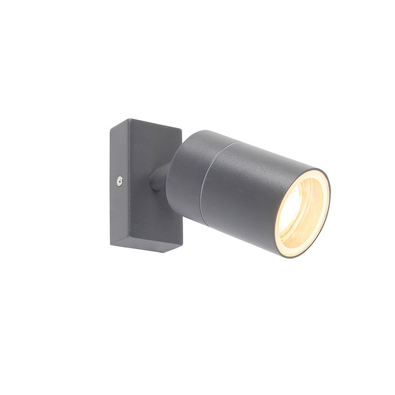 Buitenwandlamp antraciet IP44 draai- en kantelbaar - Solo