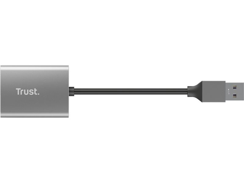 Trust Card Reader Extern USB-A Kompaktes Kartenlesegerät für (micro)SD-Karten mit Standard-USB-Anschluss und Aluminium-Gehäuse