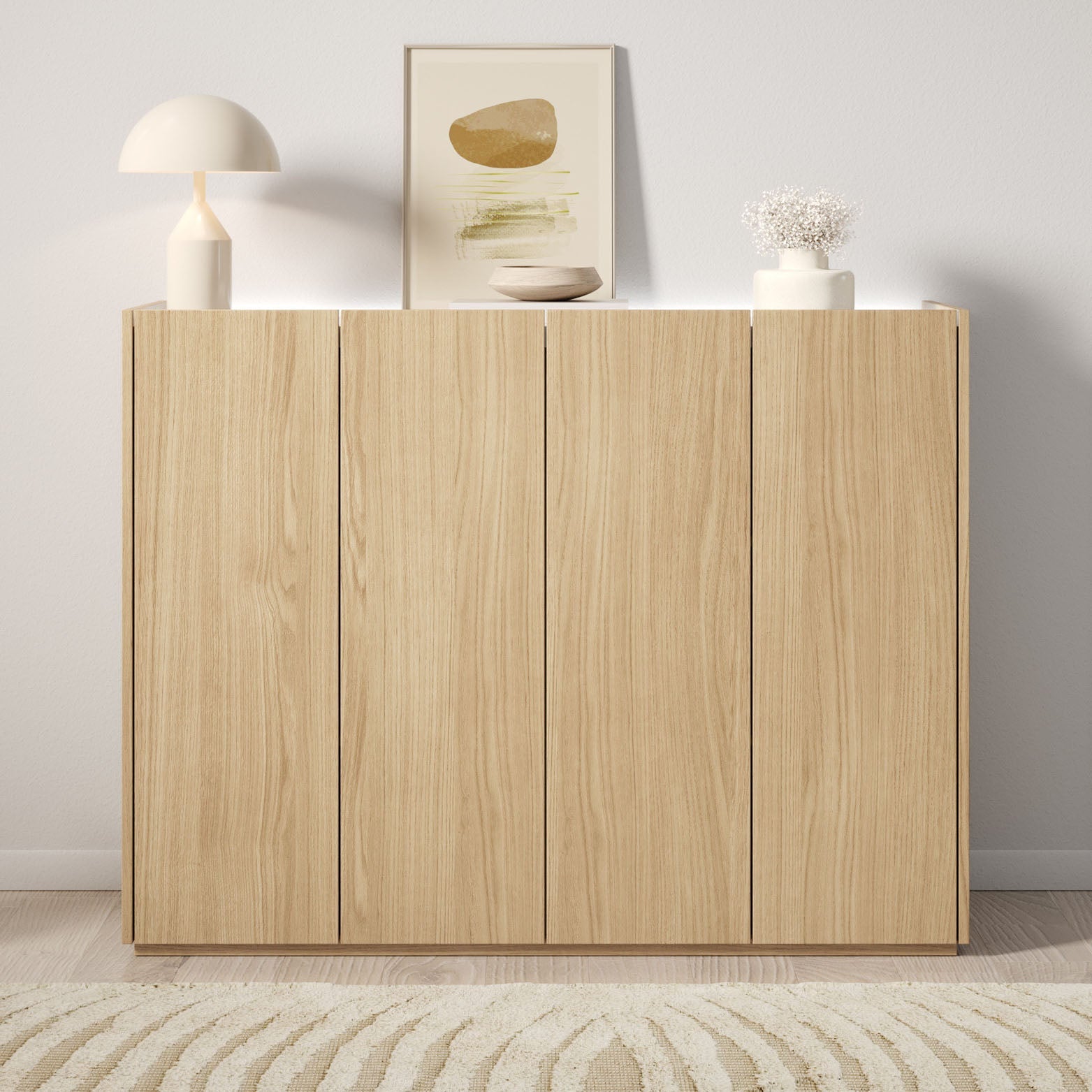 Meubella - Schoenenkast Encore - Eiken - 126 cm