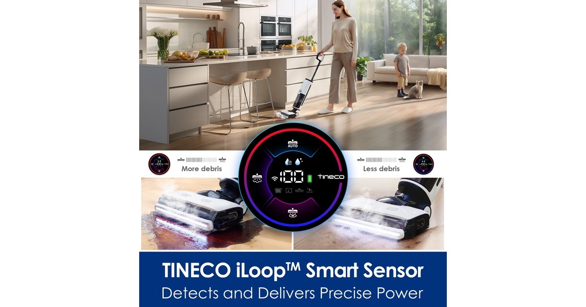 TinecoFloor One S7 Steam 4-in-1 apparaat nat- en droogzuiger  (Wit/zwart, Stofzuigt, dweilt, stoomt en droogt | smart | oplaadbaar)