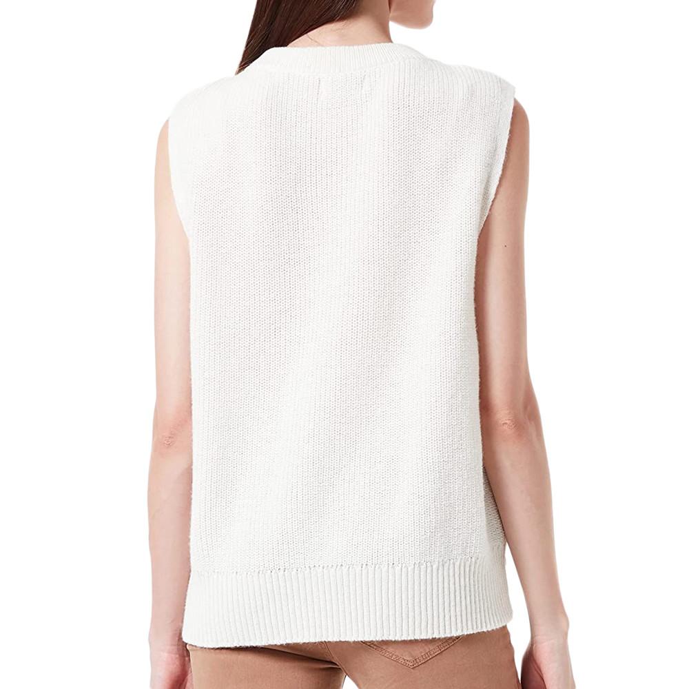 Only Pull sans manches Ecru femme Only Paris