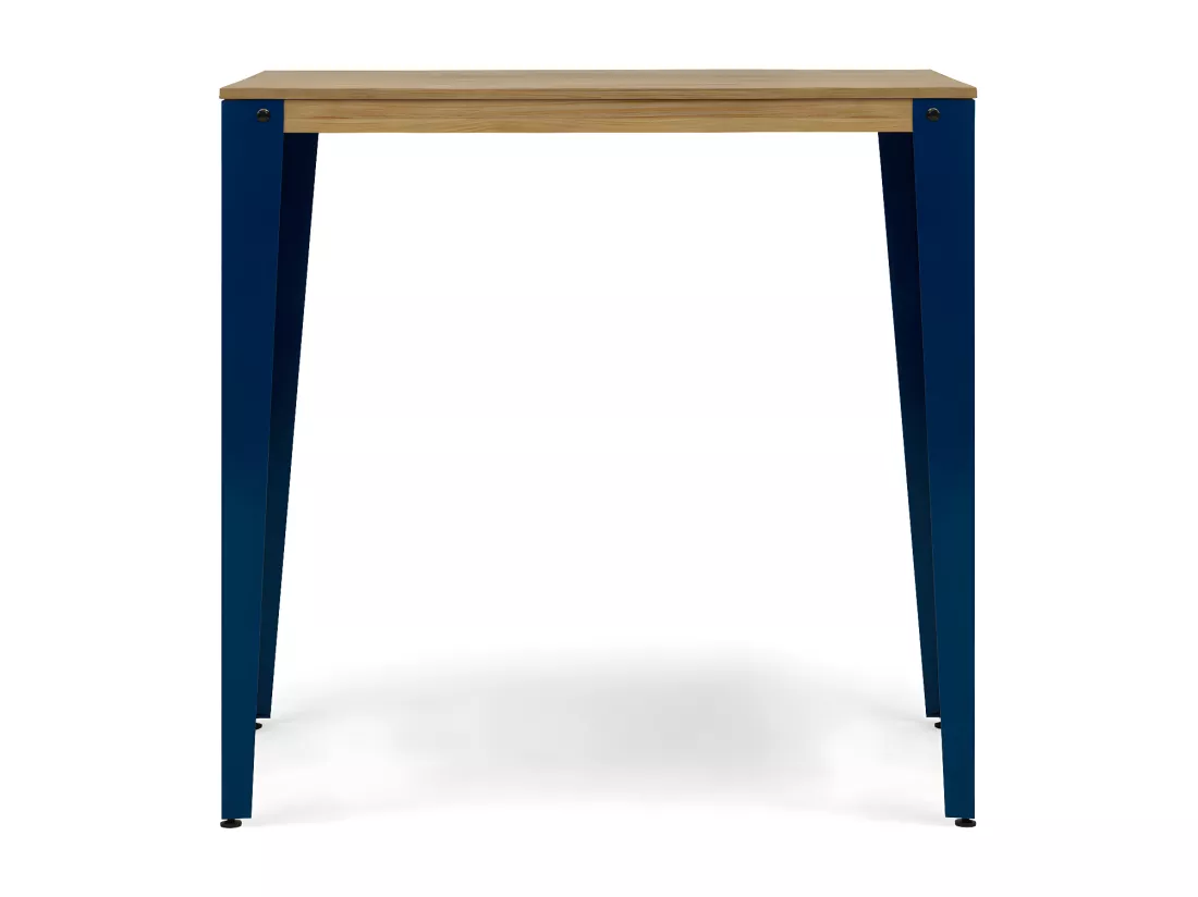 Table Mange debout Lunds 80X80x110cm Bleu-Vieilli. Box Furniture