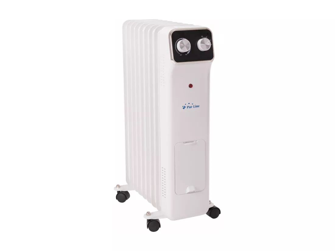 Radiateur d'huile blanc avec réservoir d'humidification