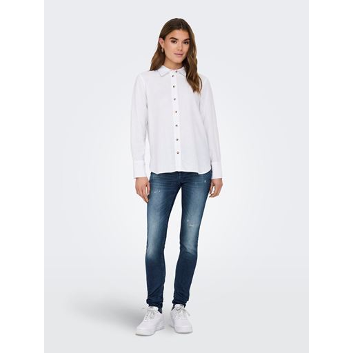 JDY Say Linen Skjorte, Bright White, M