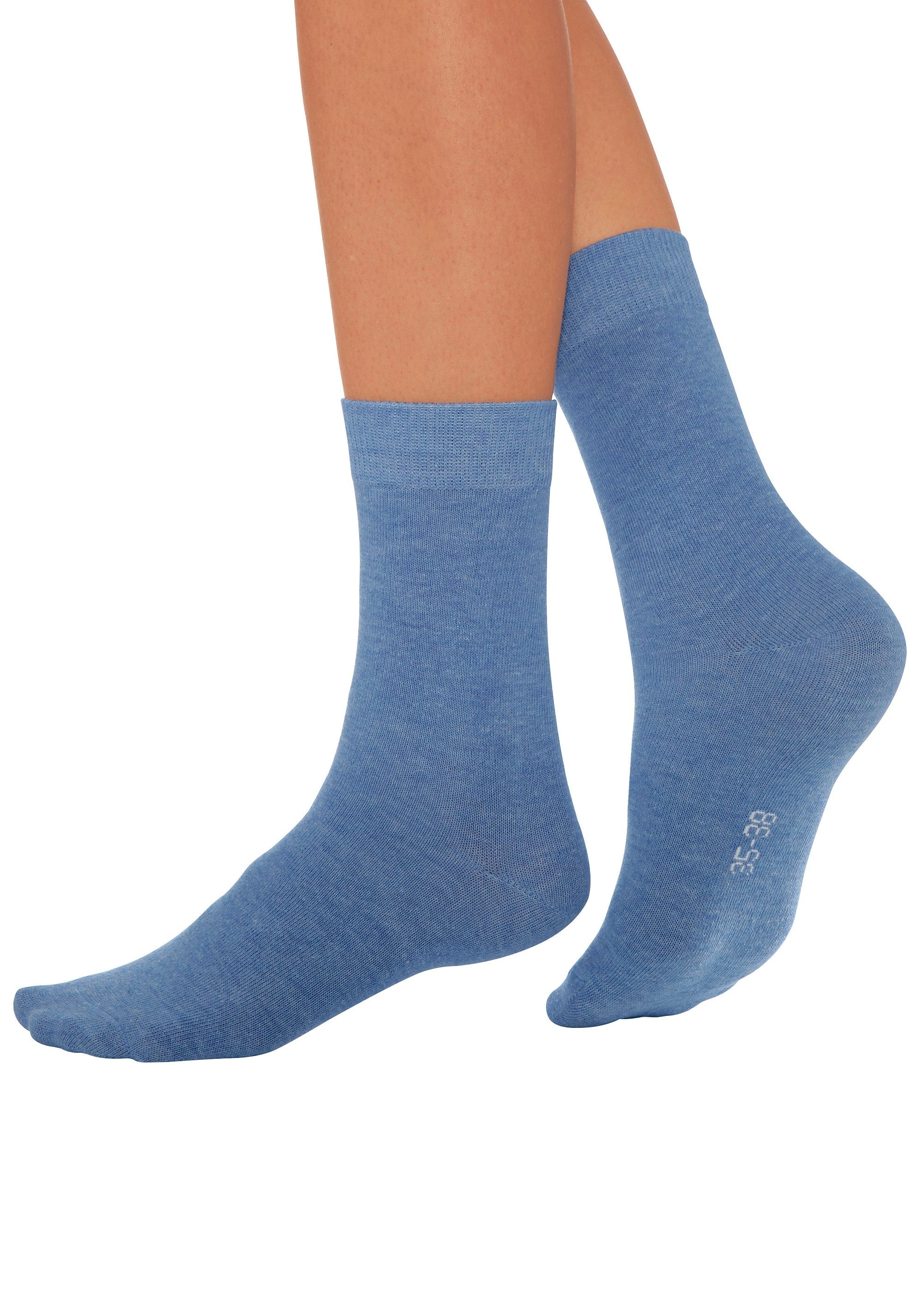 Lavana Basicsocken Packung, 7 Stk. tlg. mit druckfreiem Bündchen