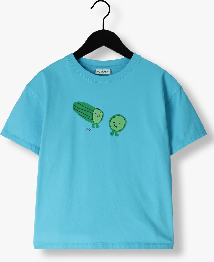 DAILY BRAT blauwe daily brat t-shirt cute cumber t-shirt