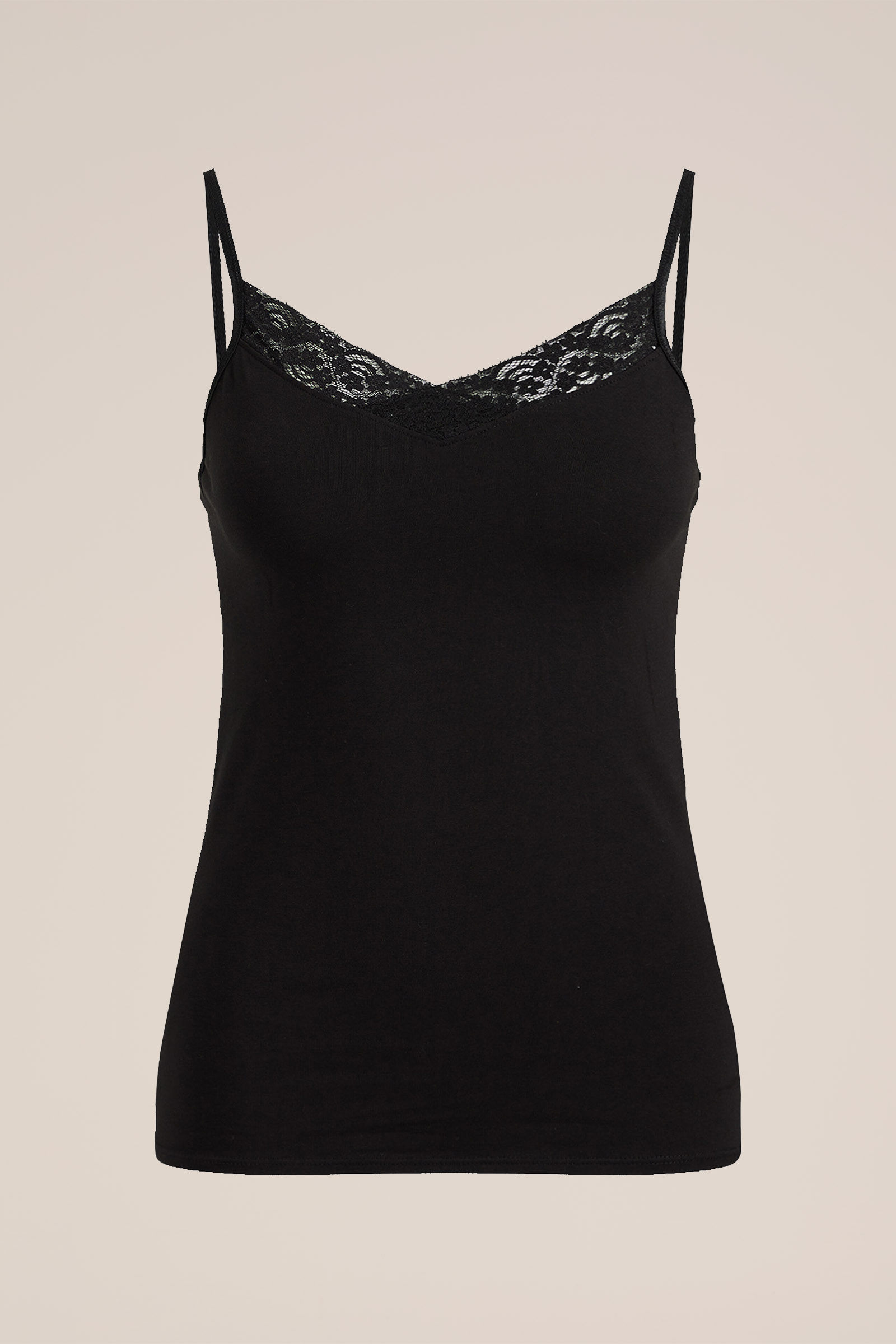 singlet met kant WE Fashion Zwart