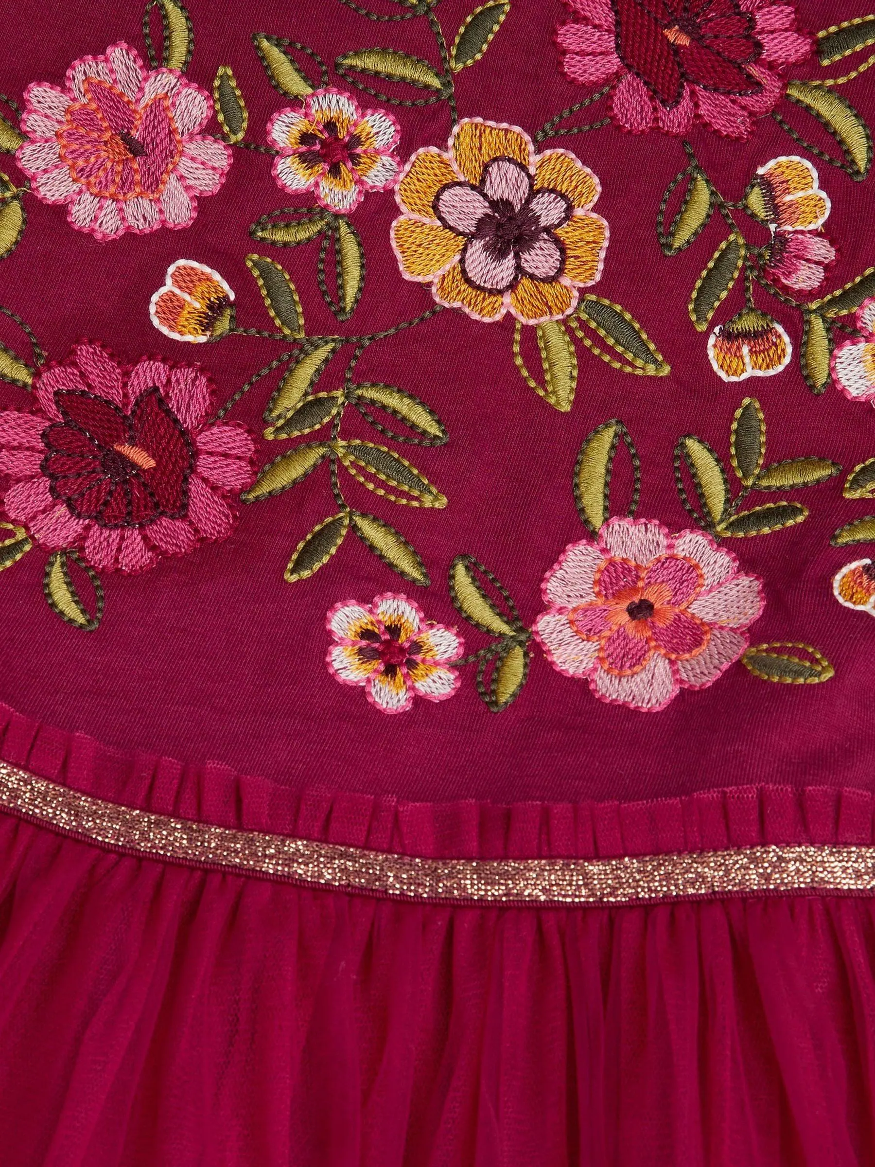 Monsoon Floral Embroidered Butterfly Disco Dress
