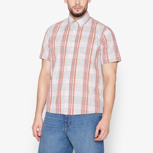 Signal Teis Check Slub Skjorte, Sun Baked, 3XL