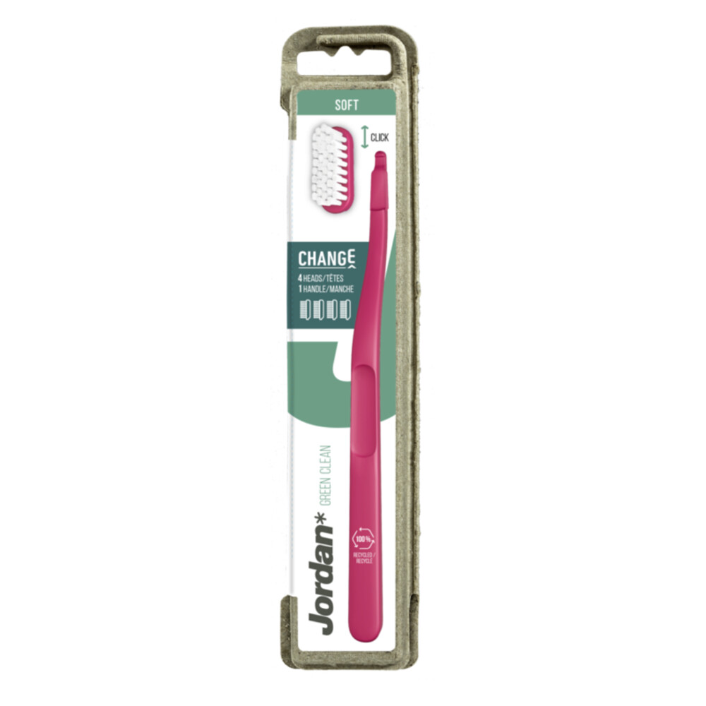 Jordan Tandenborstel Green Clean Change Soft 4-pack1 set