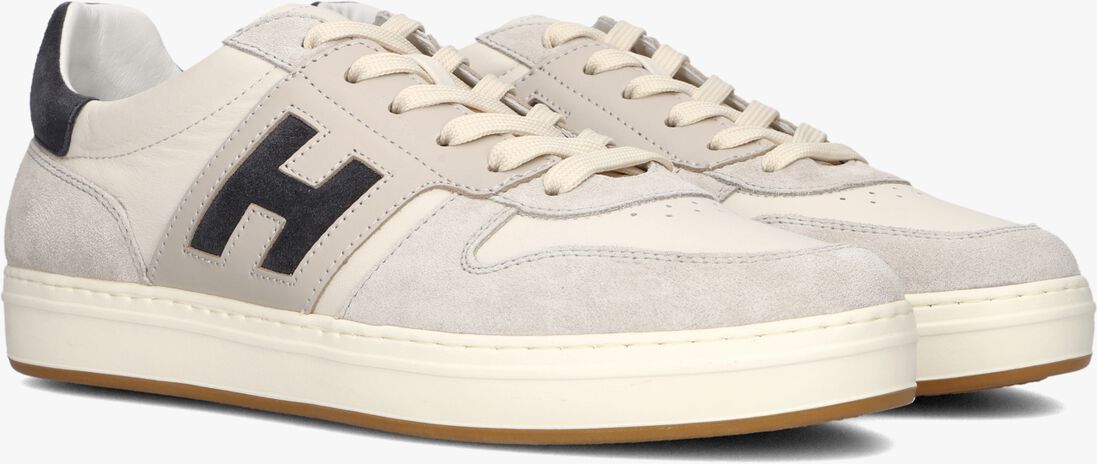 beige hogan lage sneakers h668 allacciato h banda