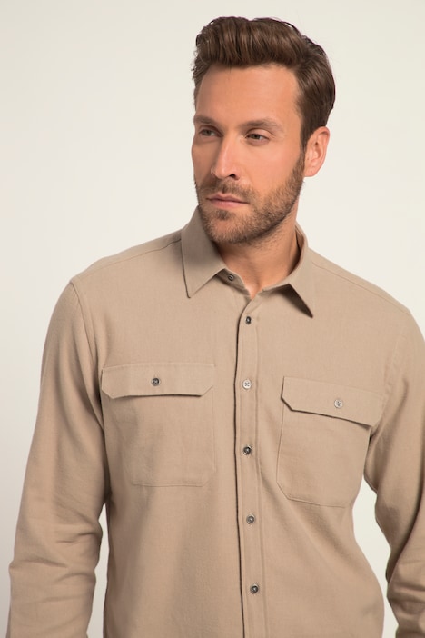 Flanellhemd, Langarm, Kentkragen, Modern Fit