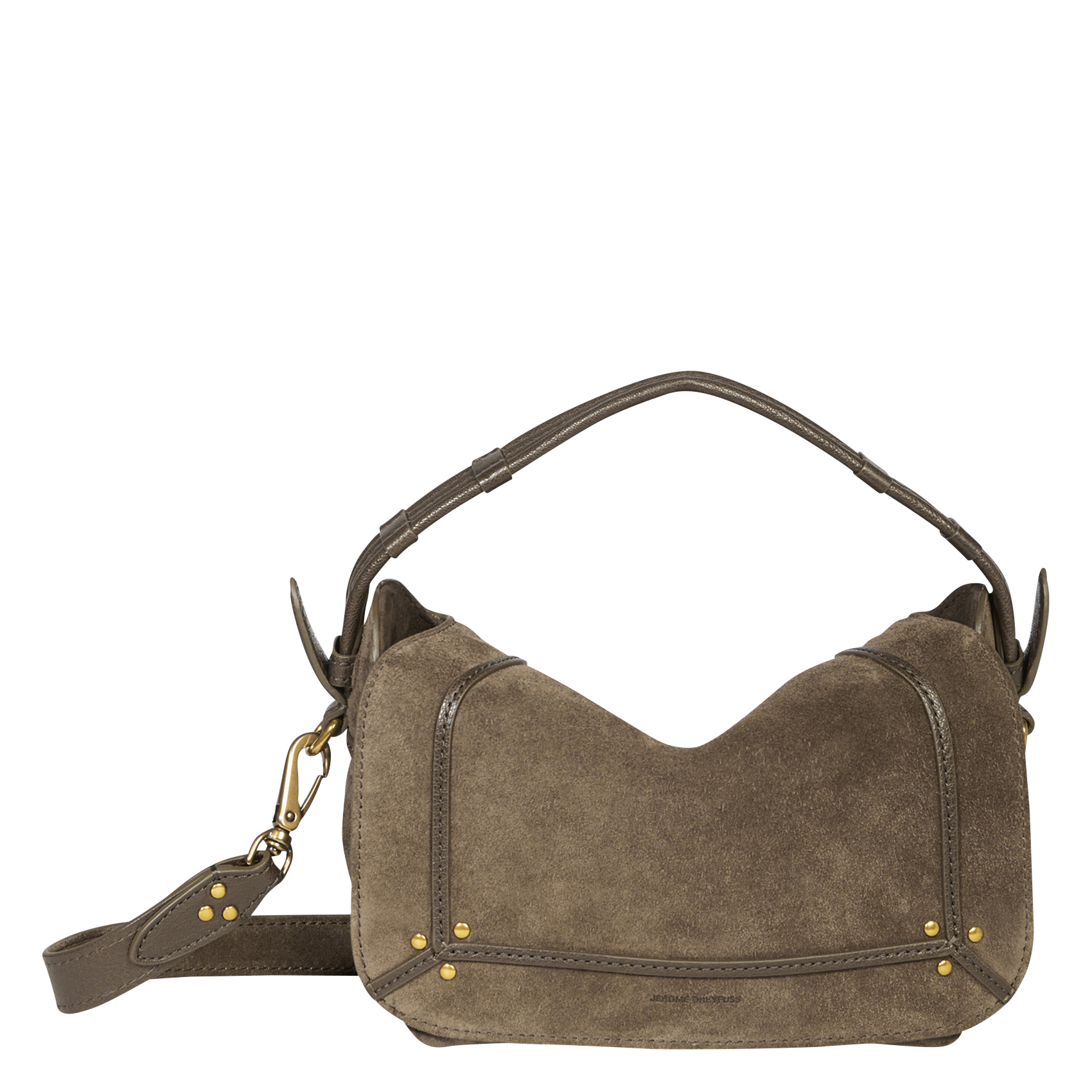 PEPITO S - Sac bandoulière en cuir velours | Kaki