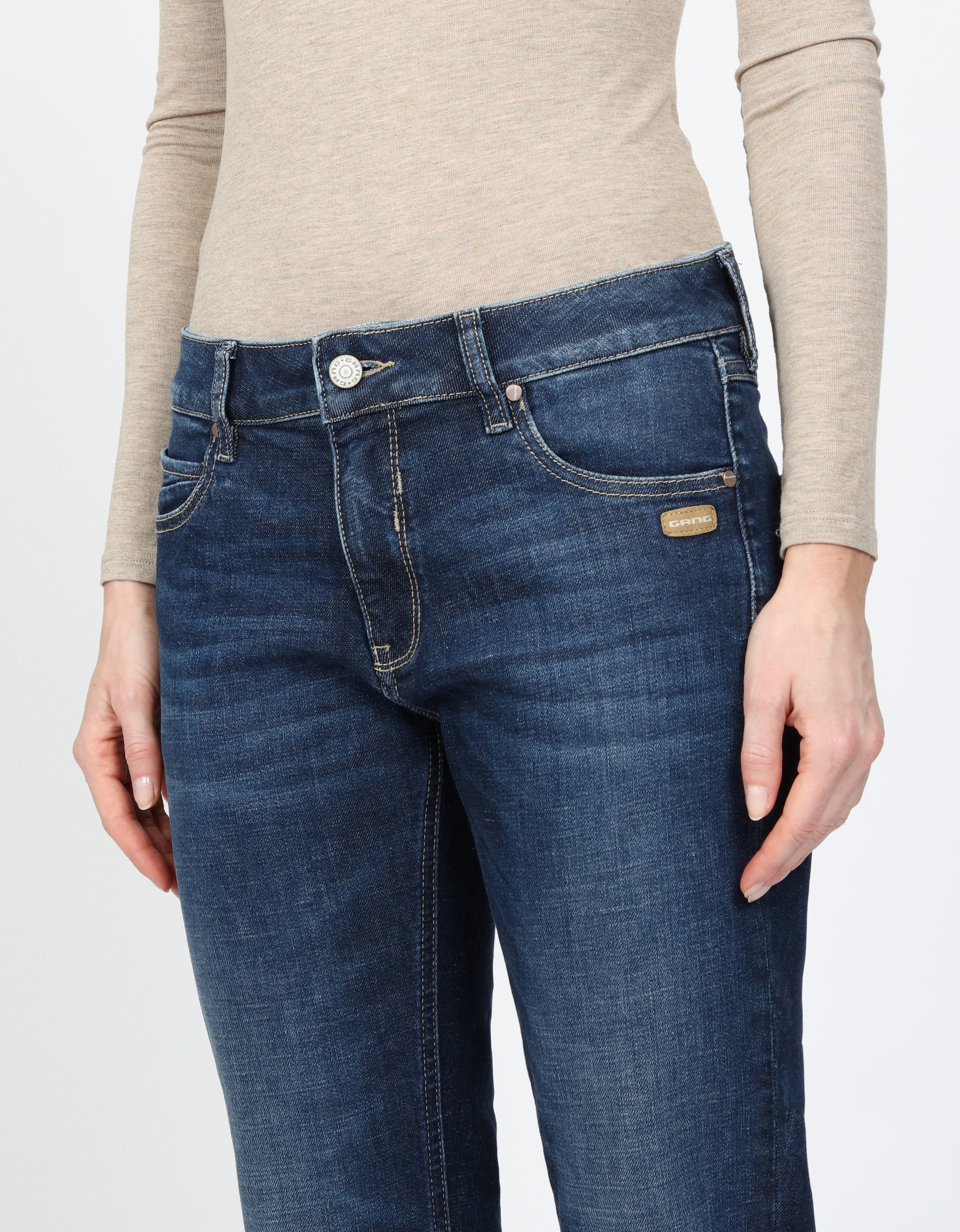 GANG Boyfriend-Jeans »94NADIA« 5-Pocket Style mit Reissverschluss und Knopf
