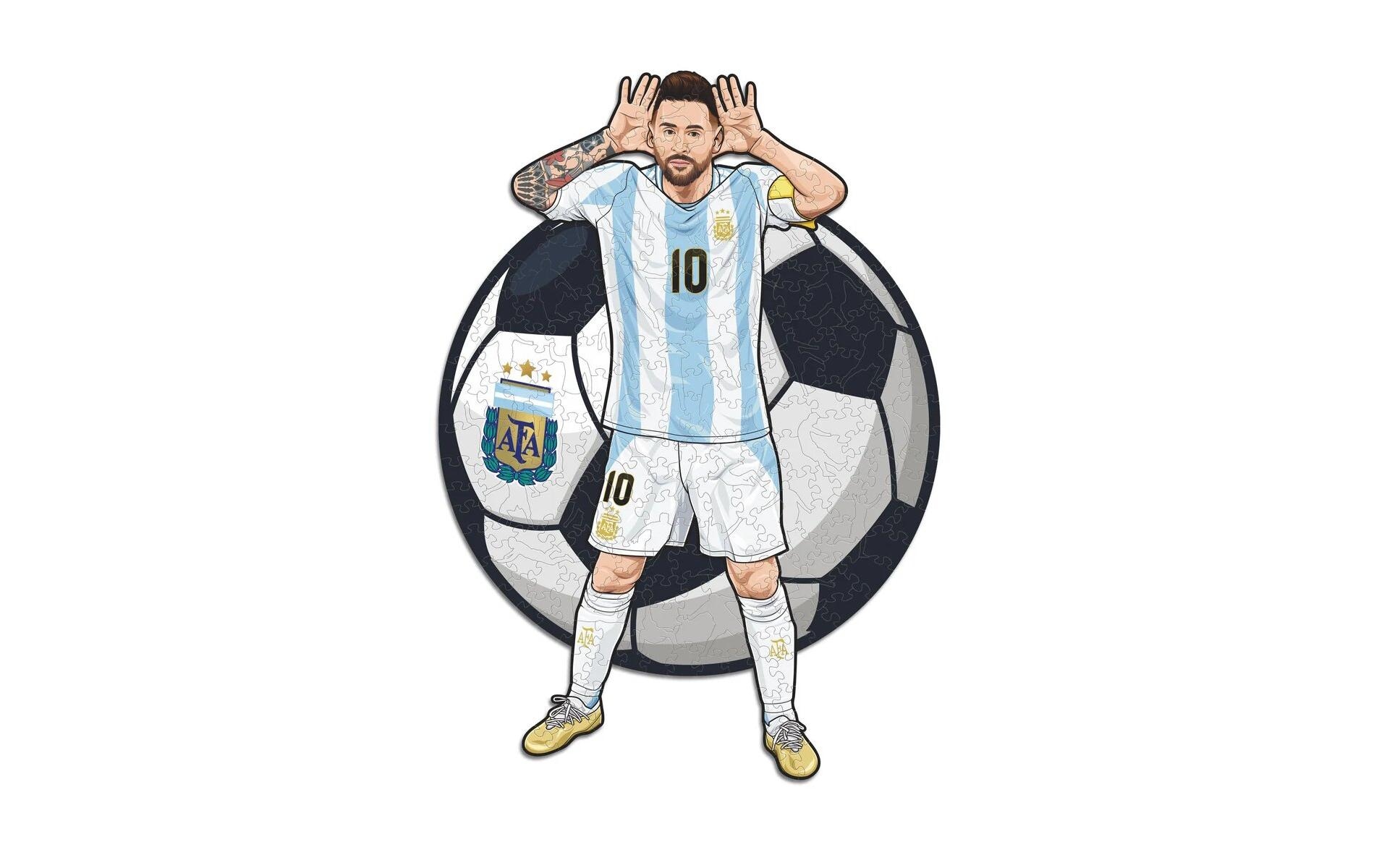Puzzle »Iconic Lionel Messi (Argentina)« Holzart: Birke (Herkunftsland: China)