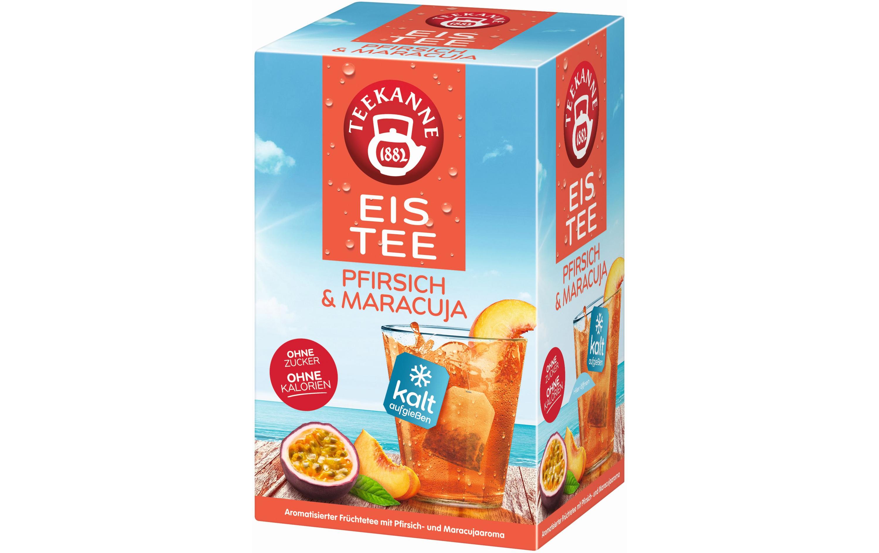 Cool Sensations Ice Tea Pfirsich-Maracuja, 18 StückAromatischer Früchtetee zum kalten Aufgiessen