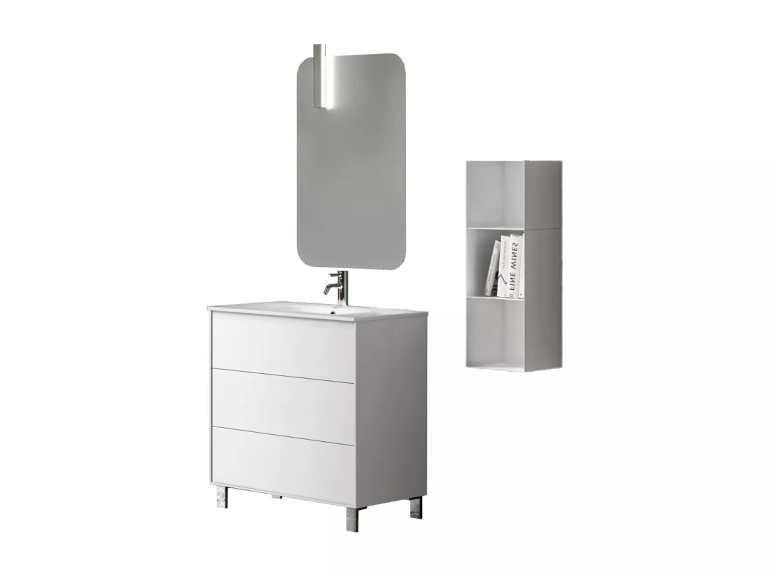 Ensemble de salle de bain 4 pièces IGEA blanc mat