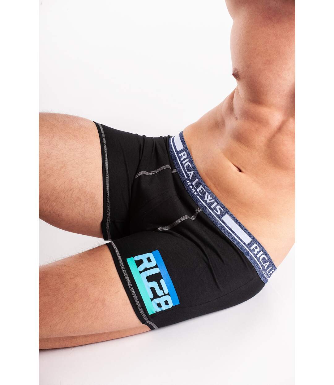Boxer sport, lot de 2 noir-gris