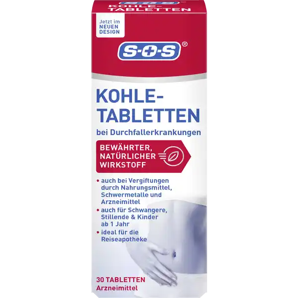 SOS Kohletabletten bei Durchfallerkrankungen