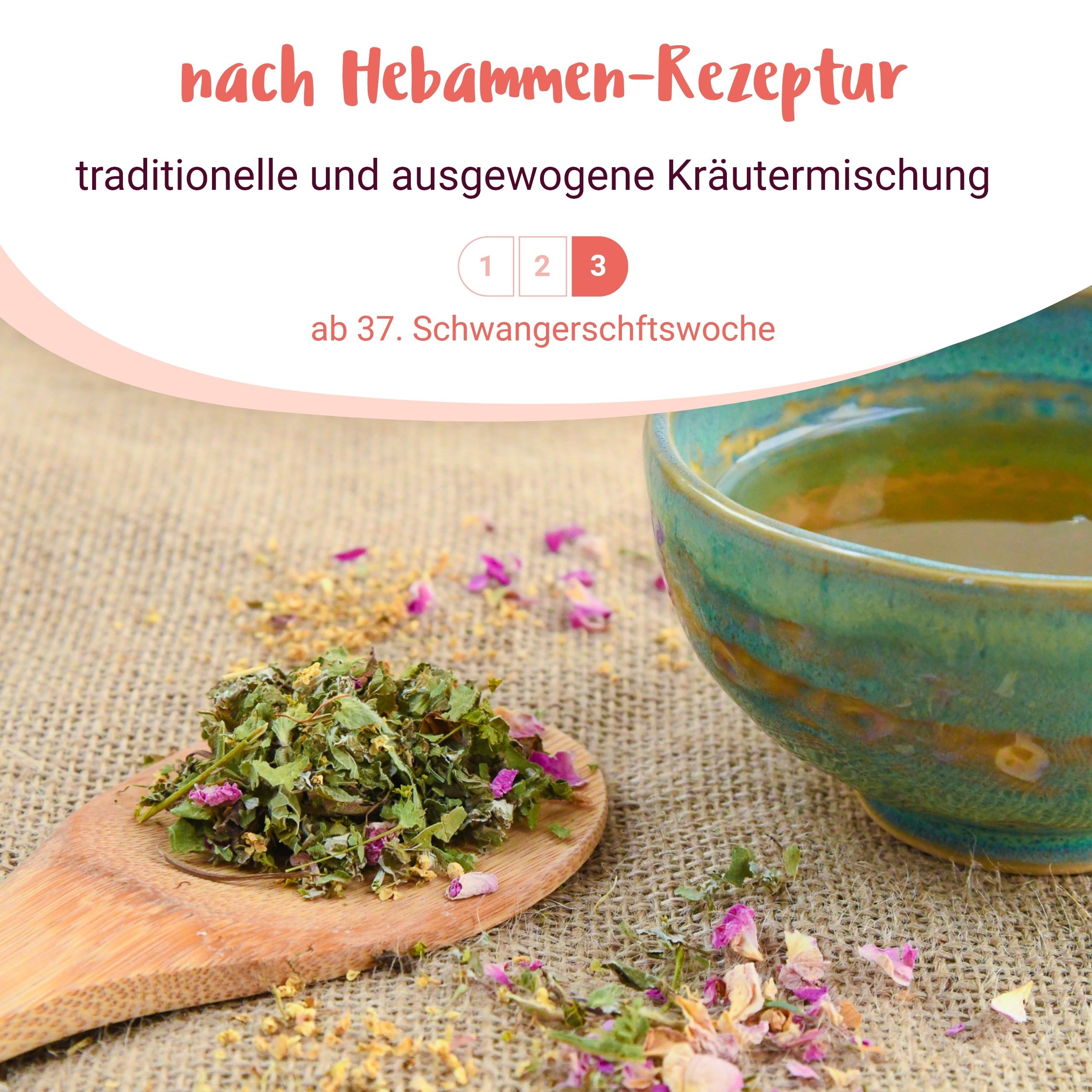 Geburtsvorbereitung BIO Schwangerschaftstee  mit Himbeerblättern und Frauenmantel - von PregniVital®