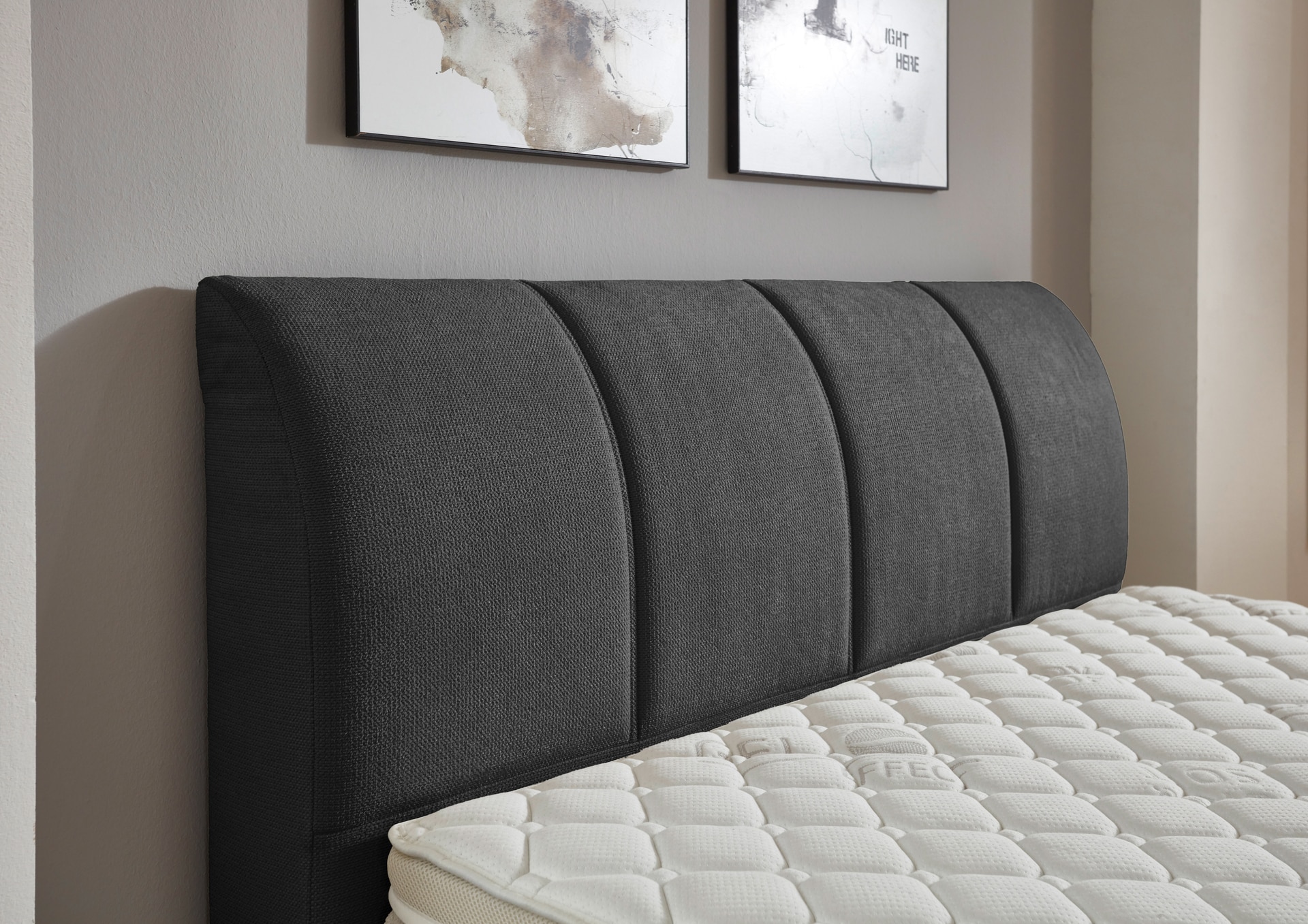 CASAVANTI Boxspringbett MILANO 140 x 200 cm anthrazit