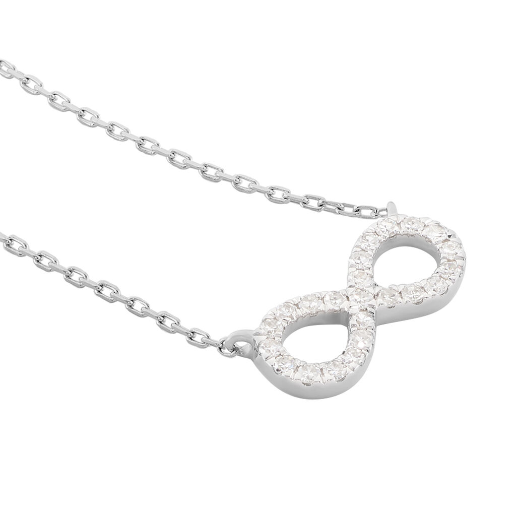 Collier Infini Empierre Or Blanc Diamant