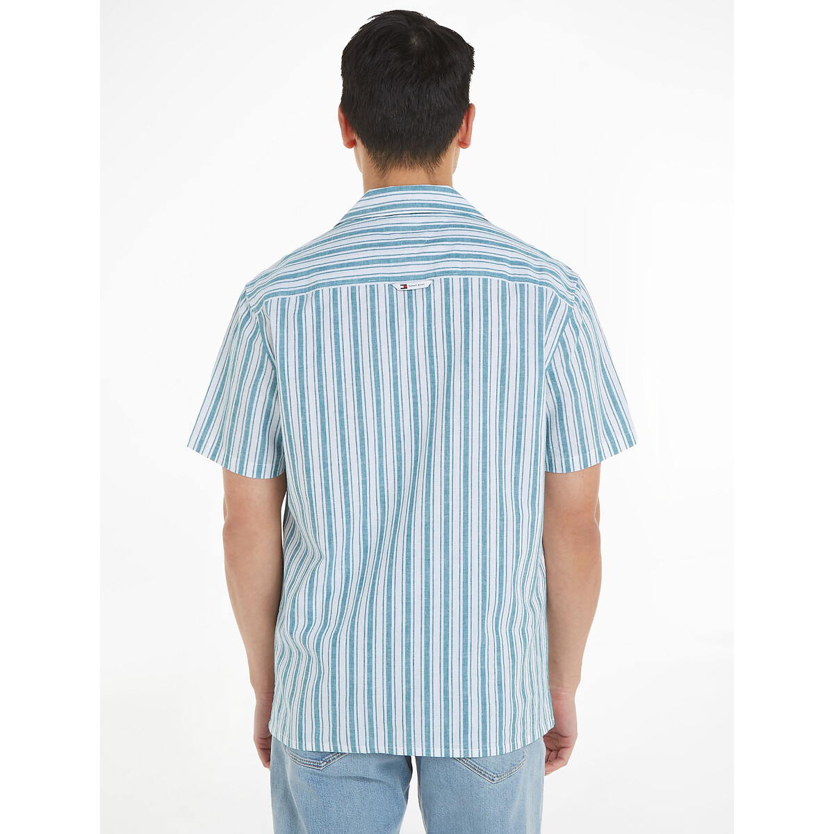 TOMMY JEANS<br>Camisa de linho listrada