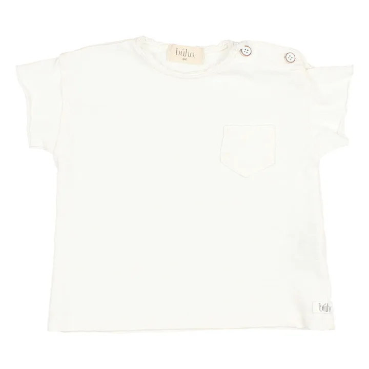 Búho T-shirt Poche Lin Bébé | Blanc