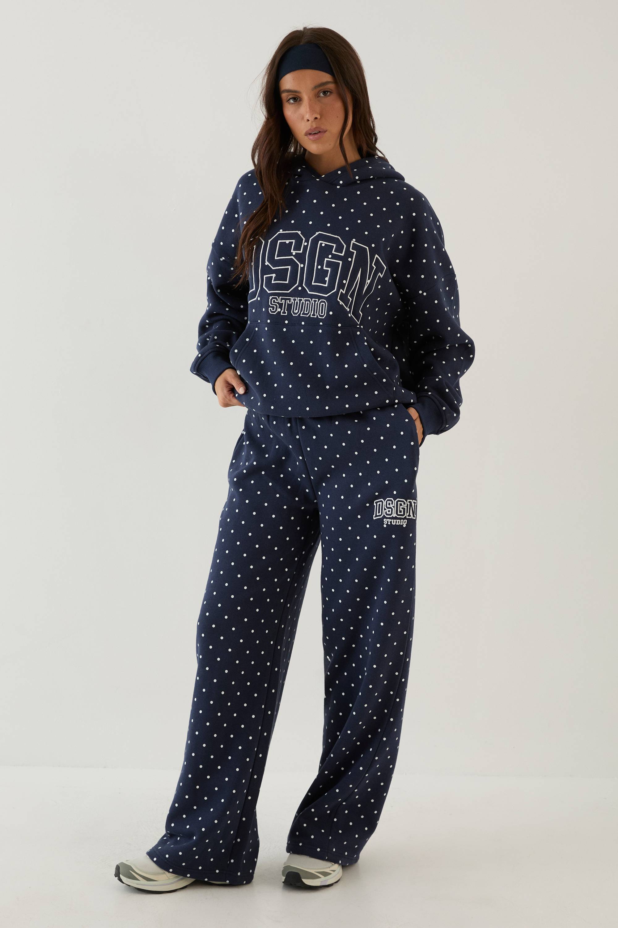 Jogger Droit À Pois Avec Appliqué Dsgn Studio