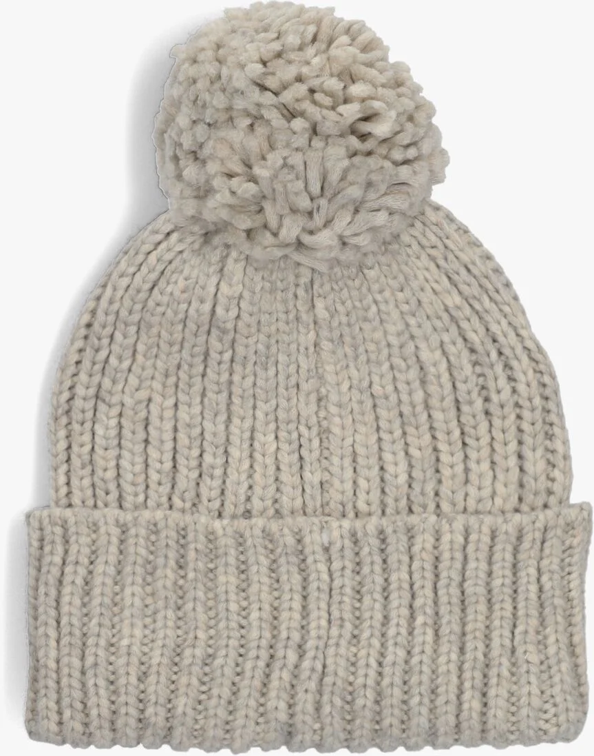 UGG lichtgrijze ugg muts chunky rib beanie knit pom set