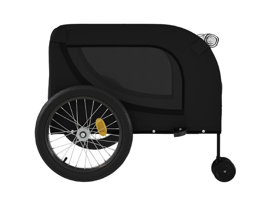 VIDAXL - Remorque de vélo pour chien noir tissu oxford et fer