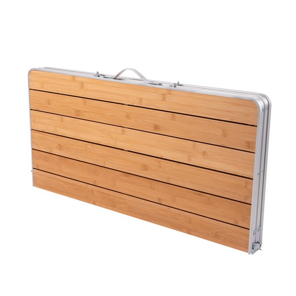 Table valise bambou 90x90cm Reconditionnée