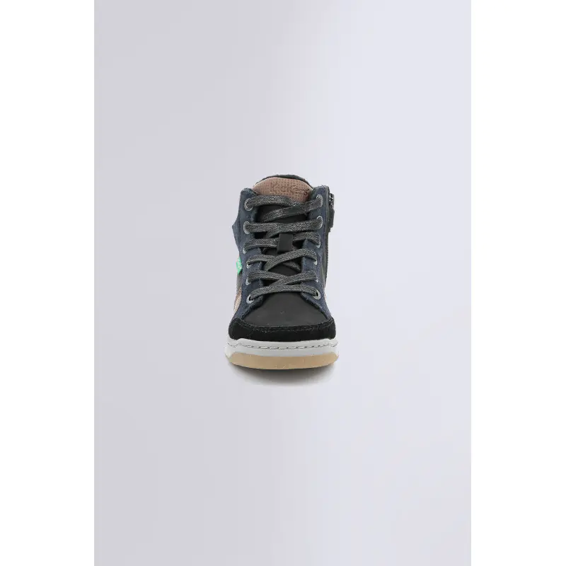KICKOSTA NOIR BLEU MARRON SNEAKERS HAUTES Synthétique Garçon